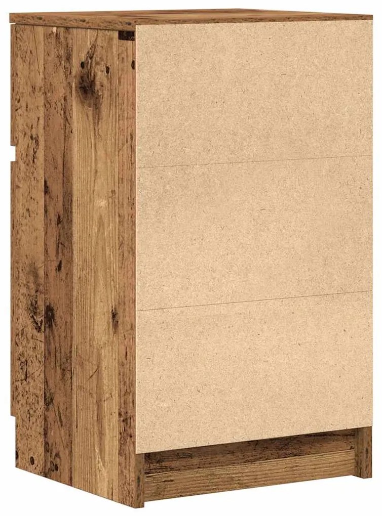 Κομοδίνα 2 τεμ. Όψη Παλαιού Ξύλου 39x35x65 εκ. από Επεξ. Ξύλο 861334