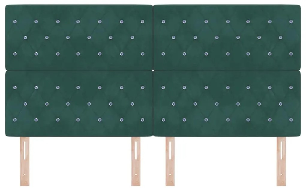 vidaXL Βελούδινο Κεφαλάρι Argyle Σκούρο πράσινο 180 cm Βελούδο