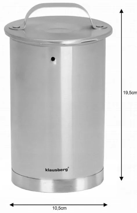 Μηχανή ζαμπόν Klausberg KB 7588, 1,5 λίτρα, Θερμόμετρο, 10 σακούλες, Ανοξείδωτο ατσάλι