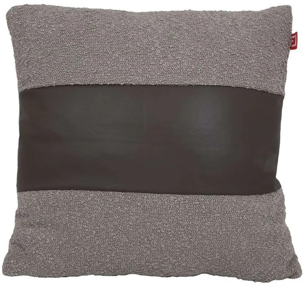 Μαξιλάρι Διακοσμητικό (Με Γέμιση) 373-223-228 45KD Grey-Dark Grey 45Χ45 45x45cm Fabric,Artificial Leather