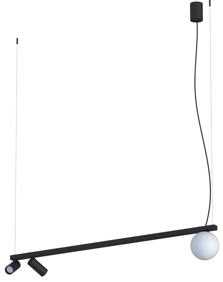 Φωτιστικό Οροφής Fourty 11447 12-16.5x101-107x160cm 10W Black-White Nowodvorski