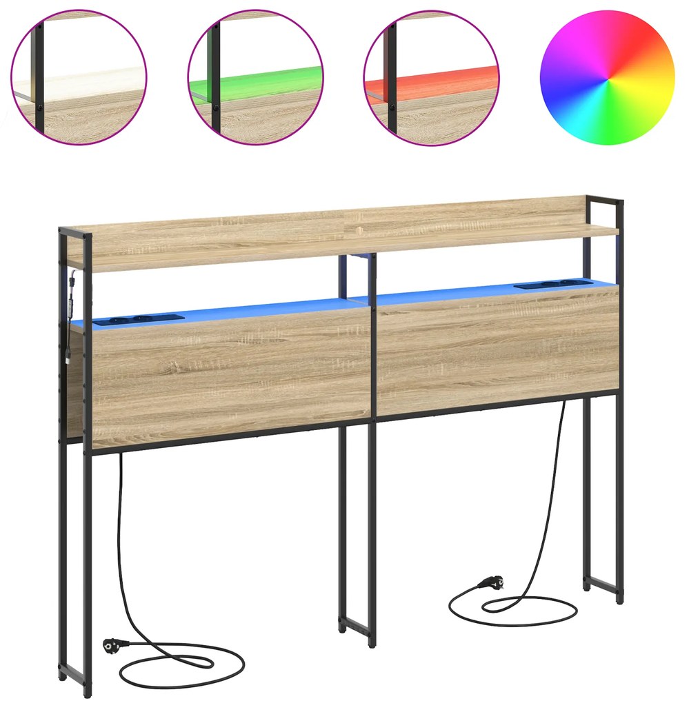 vidaXL Κεφαλάρι Αποθήκης Sonoma Oak 120 cm Επεξεργασμένο ξύλο