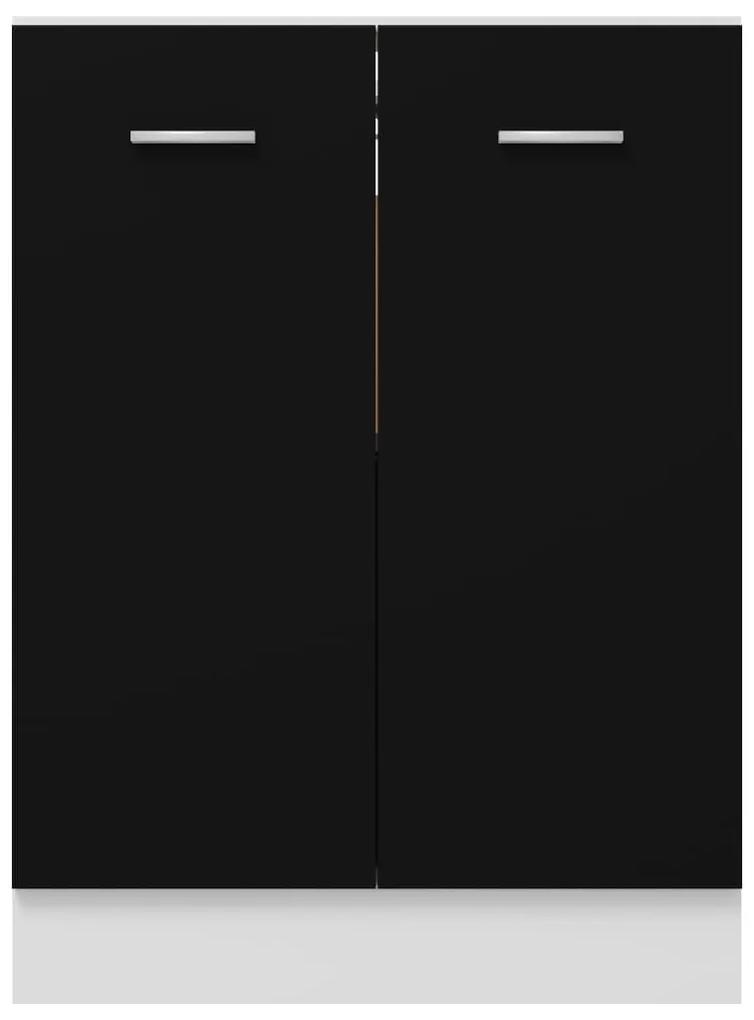 vidaXL Ντουλάπι Δαπέδου Μαύρο 60x46x81,5 εκ. Επεξ. Ξύλο