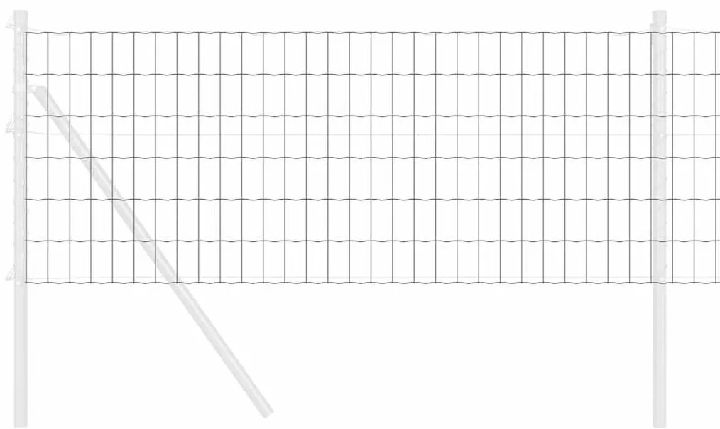 vidaXL Φράχτης Εuro Γκρι 0,4 x 10 μ Σίδηρος με επικάλυψη PVC