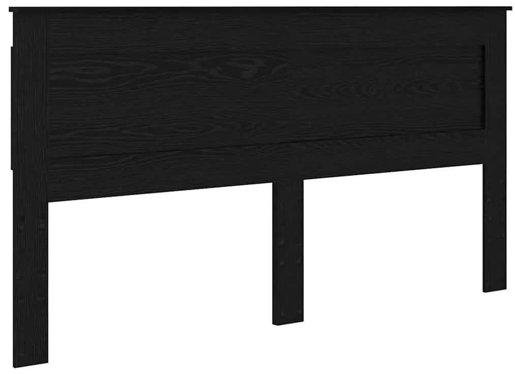 vidaXL Κεφαλάρι με κεφαλάρι Μαύρη Οξυά 200 cm Επεξεργασμένο ξύλο