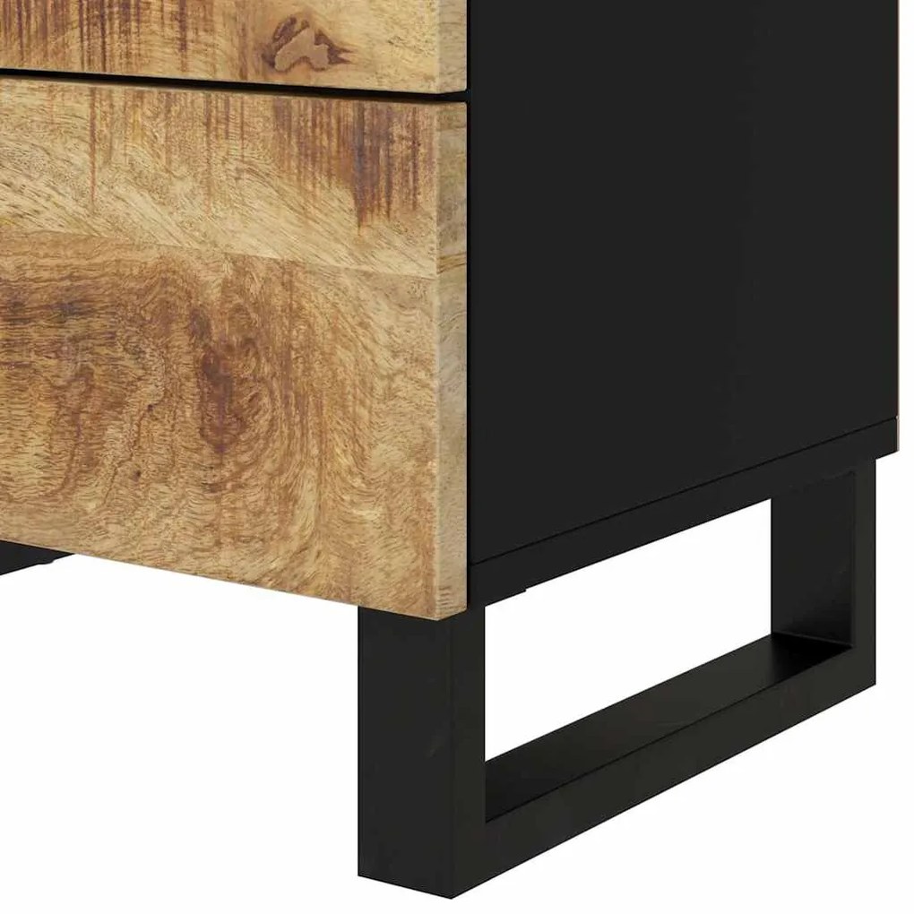 vidaXL Κομοδίνο 50x33x62 εκ. Μασίφ Ξύλο Μάνγκο &amp; Επεξεργασμένο Ξύλο