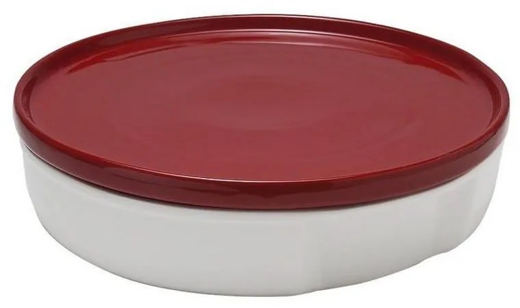 Πυρίμαχο Σκεύος Με Καπάκι BEN7001 30cm White-Red Espiel Porcelain