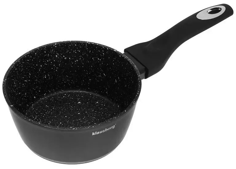 Σετ κατσαρόλες και τηγάνια Klausberg KB 7322, 15 τεμαχίων, Θερμοζεύγος, Οπή έκχυσης, Επαγωγή, Μαύρο