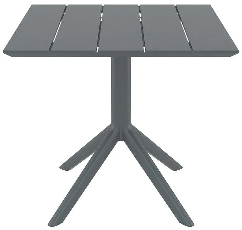 PARIS DARK GREY 80X80X74εκ. ΤΡΑΠΕΖΙ ΠΟΛ/ΝΙΟΥ