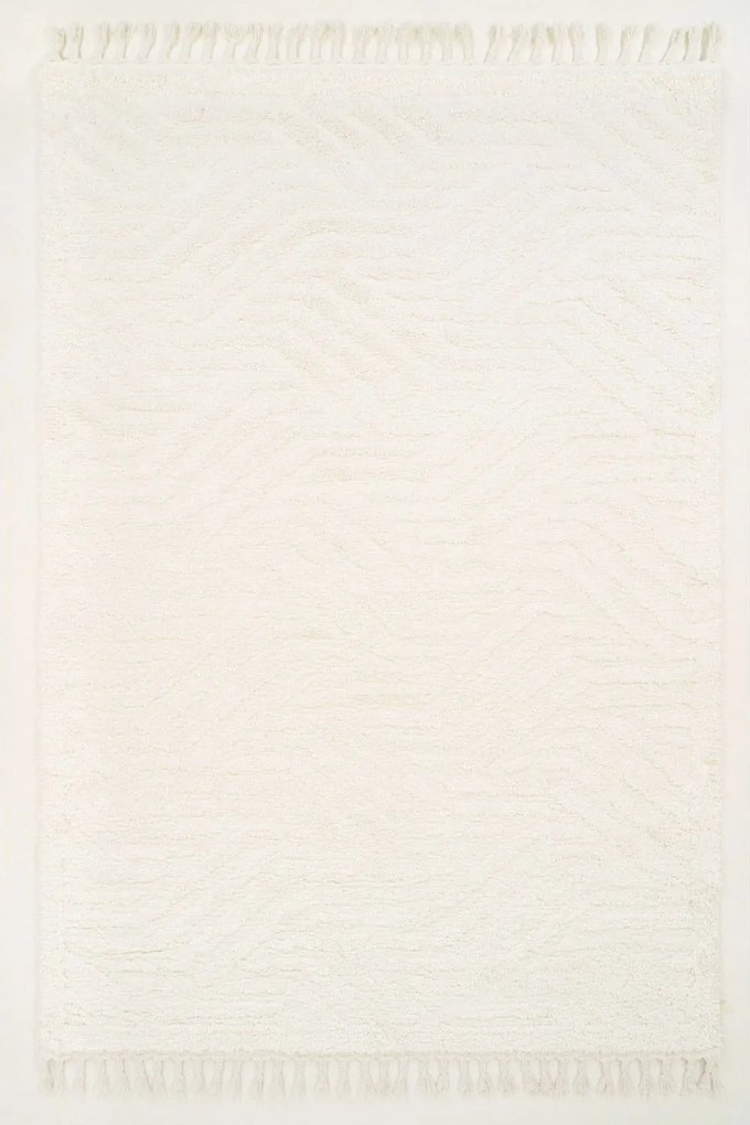 Χαλί ezzo Neve Shaggy E903A1A CREAM-80 x 150 εκ