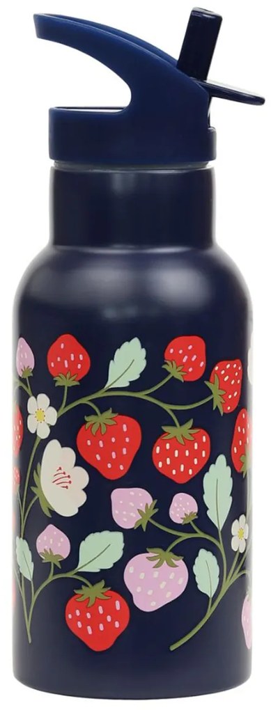 Παγούρι 350ml Με Καλαμάκι Α Little Lovely Company Strawberries DBSSST69
