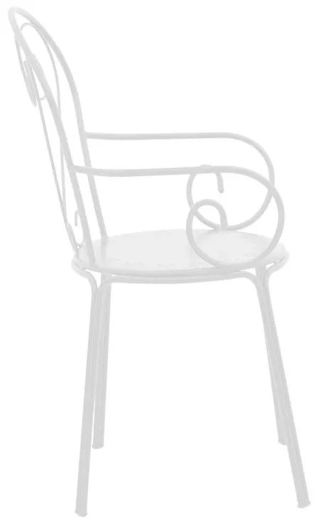 Σετ Κήπου Τραπεζαρία Monasty - Vergo 3 τεμ Μεταλλικό Λευκό 70x70x70 εκ.