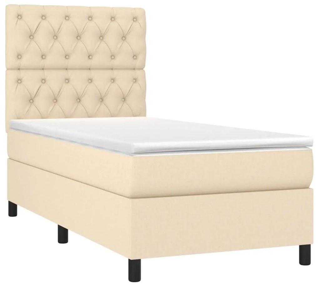 ΚΡΕΒΑΤΙ BOXSPRING ΜΕ ΣΤΡΩΜΑ ΚΡΕΜ 80 X 200 ΕΚ. ΥΦΑΣΜΑΤΙΝΟ 3141974