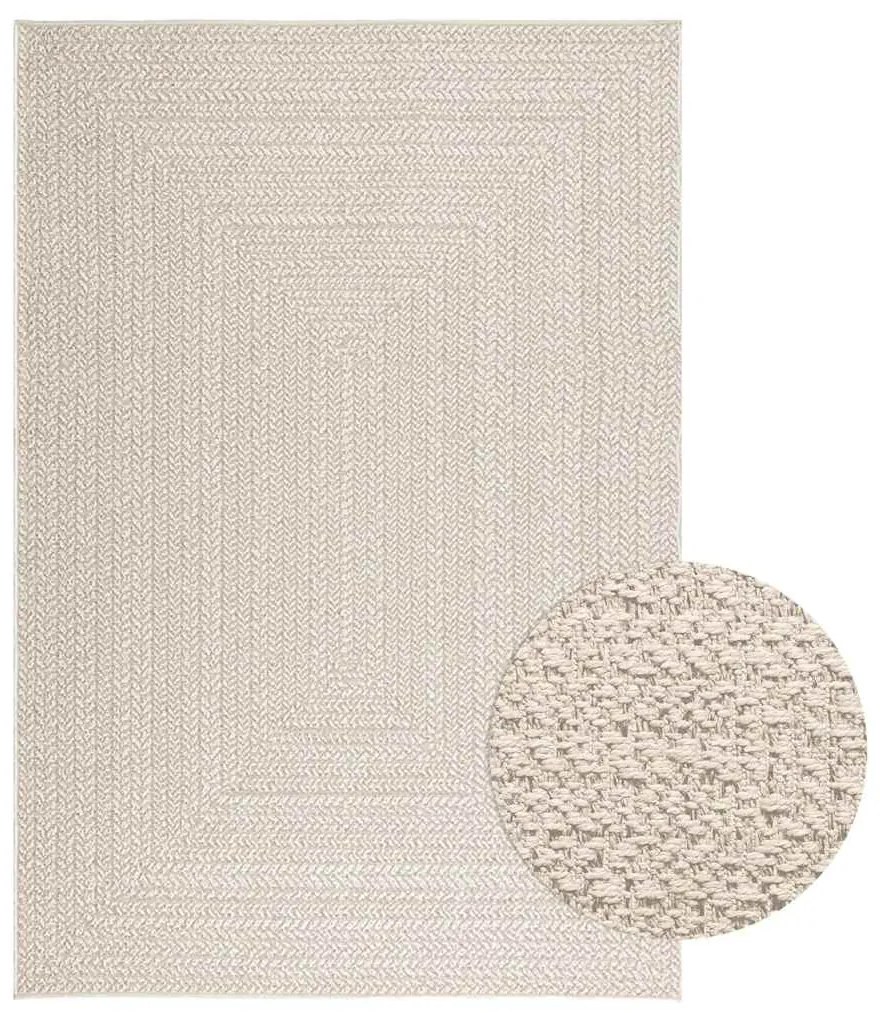 Χαλί ZIZUR Κρεμ Όψη Γιούτας Εσωτ. & Εξωτ. Χώρου 140 x 200 εκ.