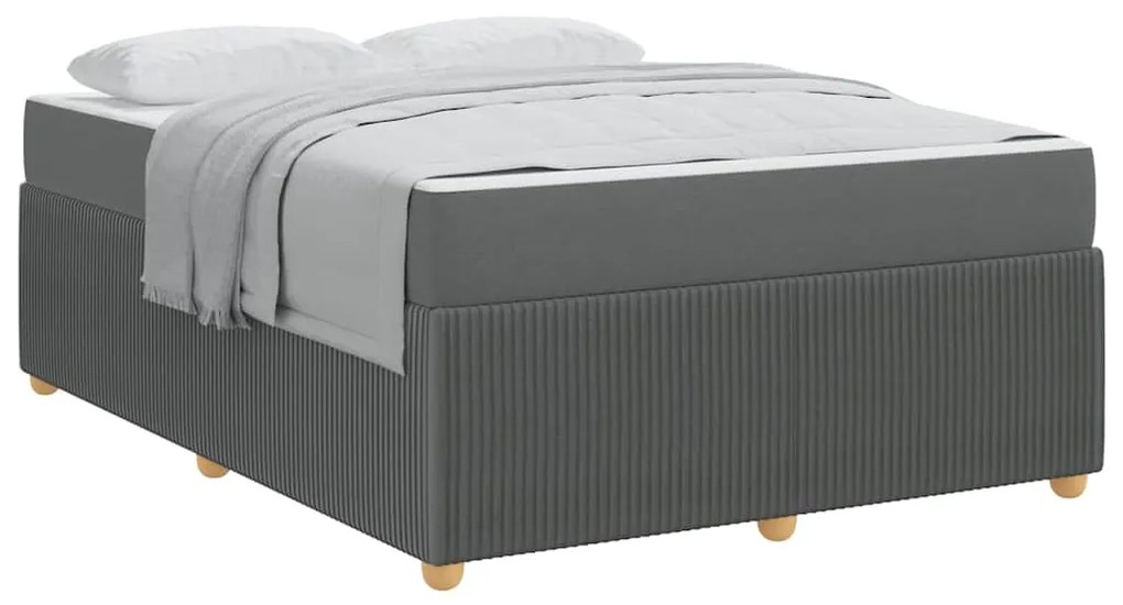 vidaXL Σκελετός Κρεβατιού Άλλο Σκούρο γκρι 140 x 200 cm ύφασμα