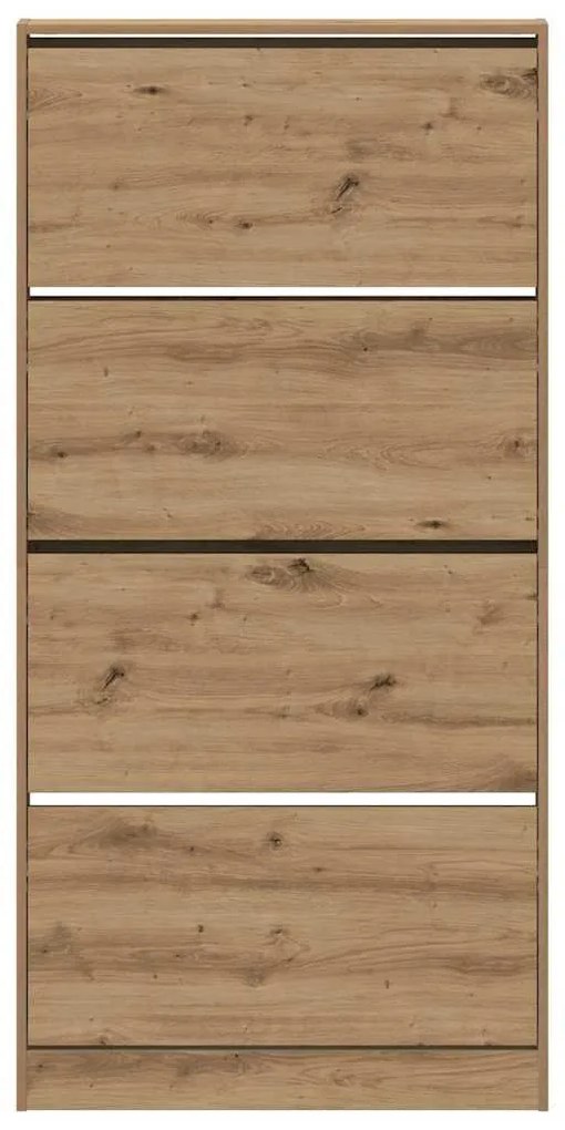 vidaXL Ντουλάπα Παπουτσιών με πόρτα artisan δρυς 80 x 21 x 163.5 cm