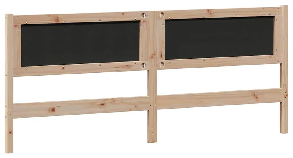 vidaXL Κεφαλάρι Άλλο Καφέ και ανοιχτό γκρι 200 cm Μασίφ ξύλο πεύκου