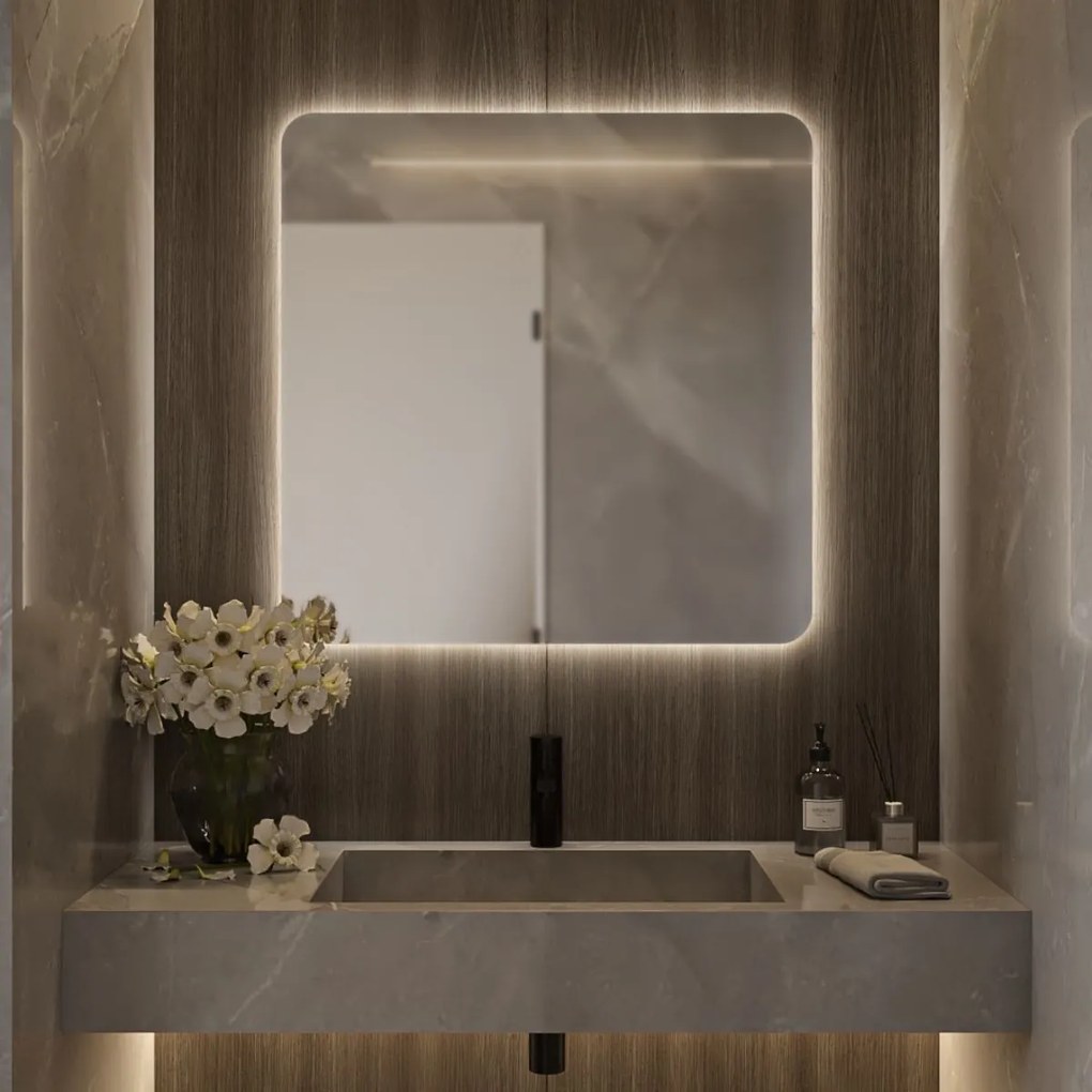 Καθρέπτης τοίχου 80x80εκ. Curved της Project Mirrors