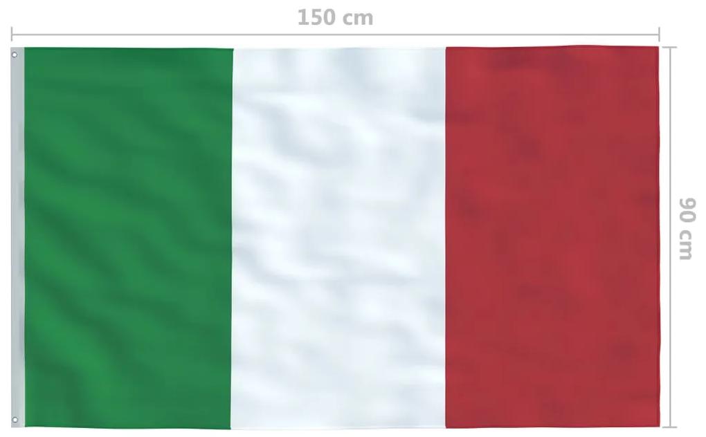 vidaXL Σημαία Ιταλίας 90 x 150 εκ.