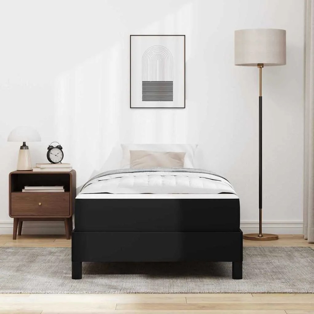 vidaXL Κρεβάτι Άλλο Μαύρο 100 x 200 cm Τεχνητό δέρμα