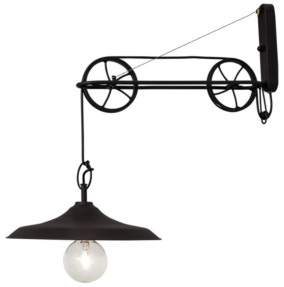 Φωτιστικό Τοίχου - Απλίκα HL-5260 LIONEL BLACK WALL LAMP - 77-2359 - 51W - 100W - 77-2359