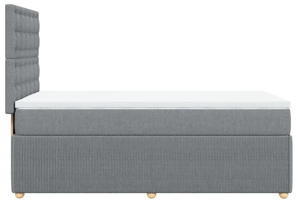 ΚΡΕΒΑΤΙ BOXSPRING ΜΕ ΣΤΡΩΜΑ ΑΝΟΙΧΤΟ ΓΚΡΙ 90X200 ΕΚ. ΥΦΑΣΜΑΤΙΝΟ 3291953