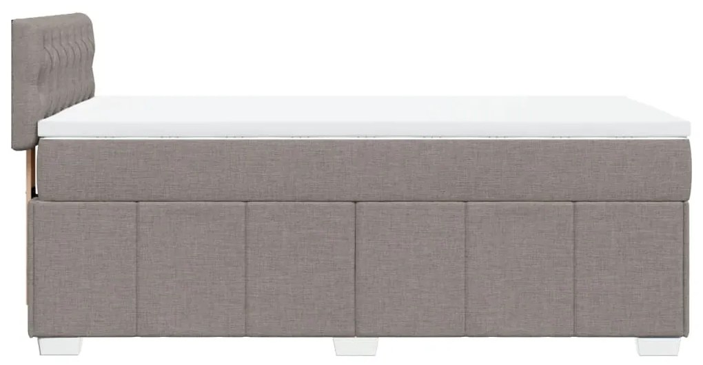 ΚΡΕΒΑΤΙ BOXSPRING ΜΕ ΣΤΡΩΜΑ TAUPE 90X190 ΕΚ.ΥΦΑΣΜΑΤΙΝΟ 3289234