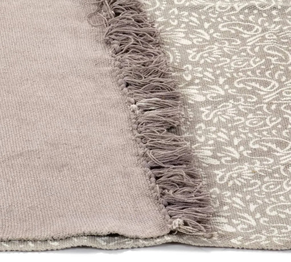 vidaXL Κιλίμι με Σχέδια Taupe 120 x 180 εκ. Βαμβακερό