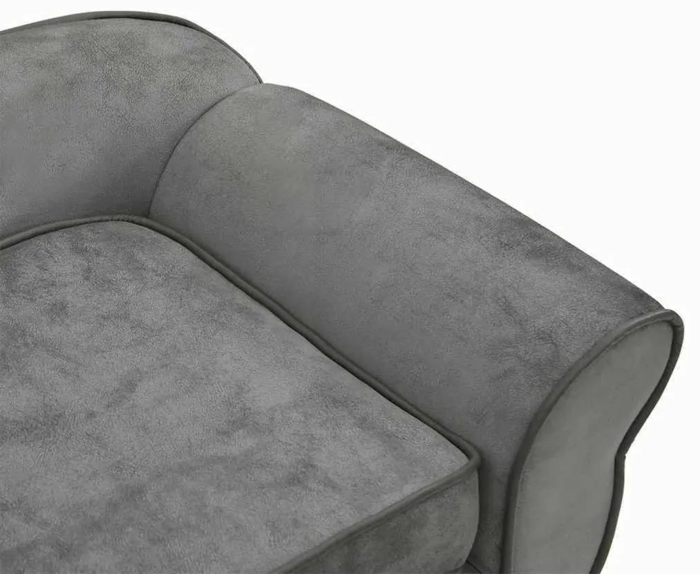 vidaXL Καναπές - Κρεβάτι Σκύλου Σκούρο Γκρι 72 x 45 x 30 εκ. Βελουτέ