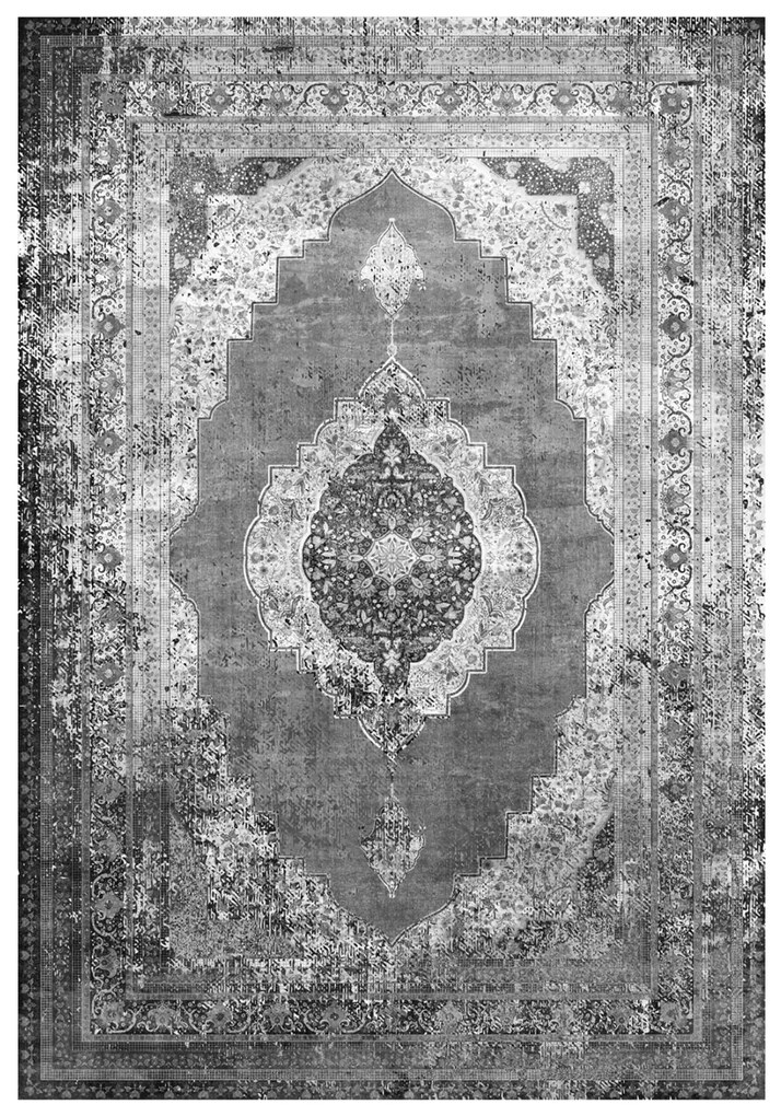 ΧΑΛΙ ΣΑΛΟΝΙΟΥ VINTAGE ΜΕ ΚΡΟΣΙΑ FB97677.07 ΓΚΡΙ 120X170 εκ. 0517094