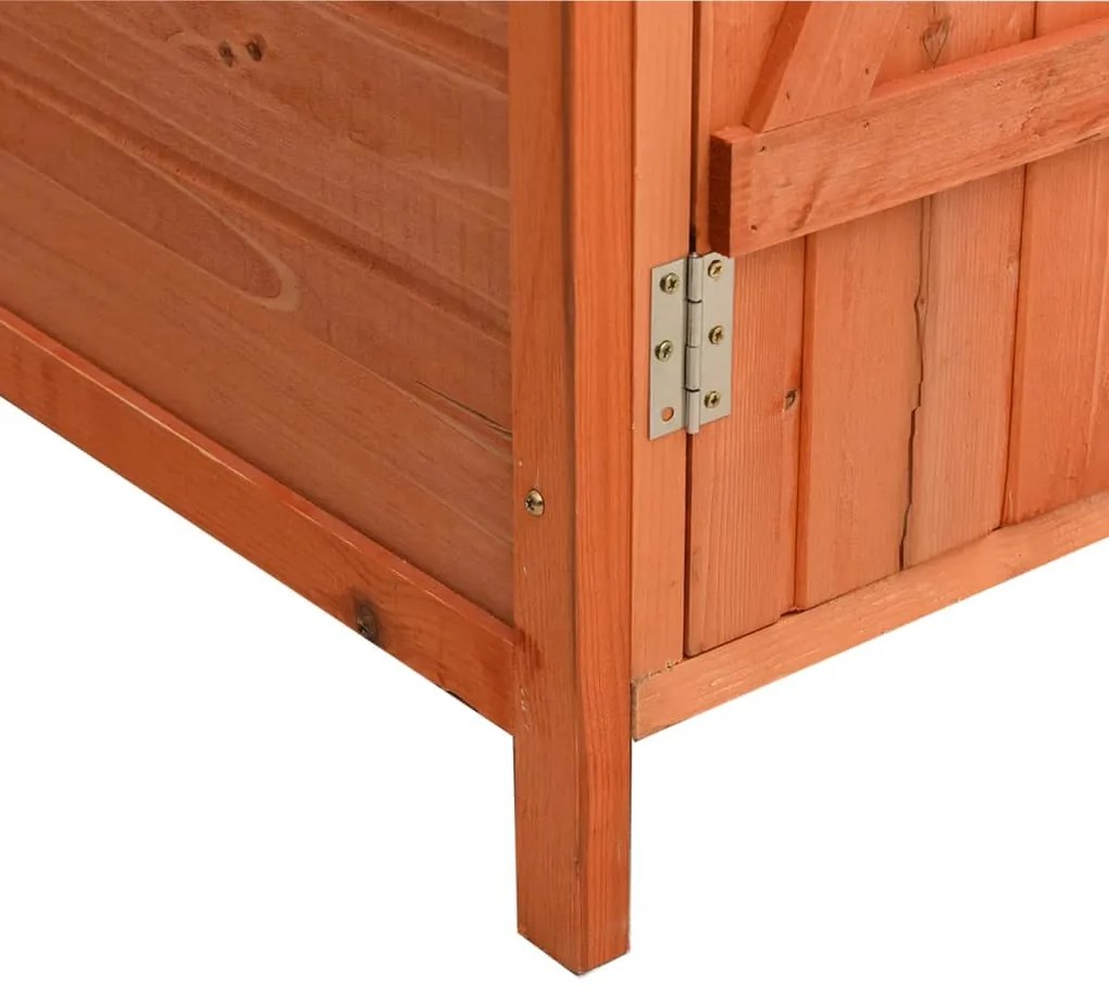 vidaXL Αποθήκη Εργαλείων Κήπου 136x75x160 εκ. από Μασίφ Ξύλο Ελάτης