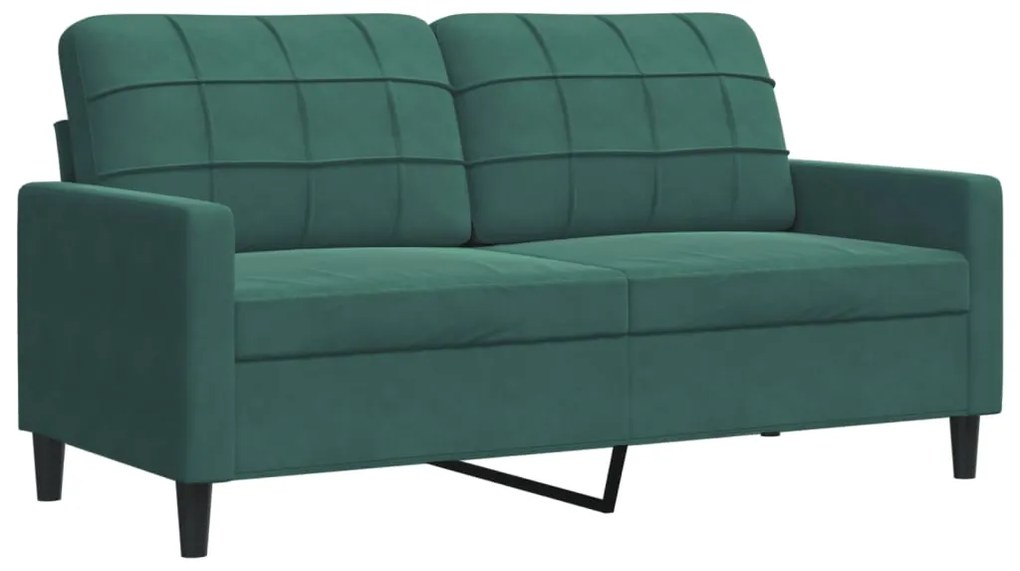 vidaXL Σετ Σαλονιού 4 Τεμ. Πράσινο Βελούδινο με Μαξιλάρια/Στηρίγματα