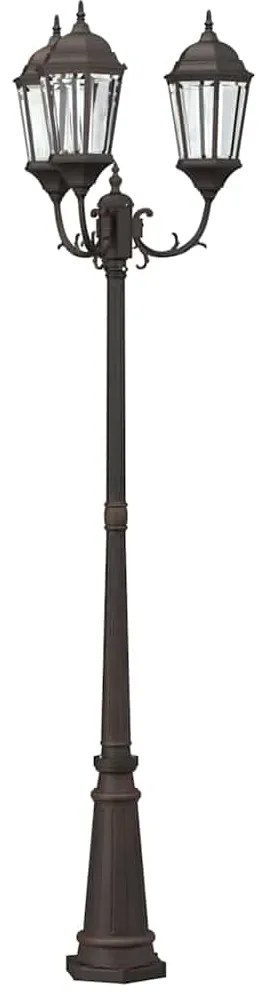 vidaXL Φωτιστικό Κήπου Μπρονζέ 61 x 53 x 235 εκ Αλουμίνιο και Γυαλί