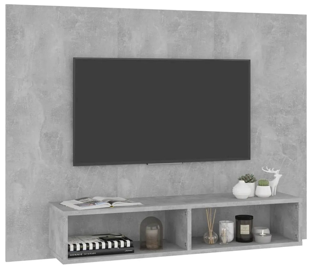 vidaXL Έπιπλο Τηλεόρασης Τοίχου Γκρι Σκυρ. 120x23,5x90 εκ. Μοριοσανίδα