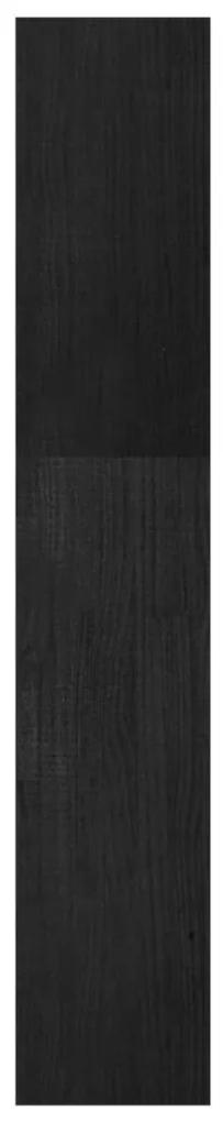 vidaXL Βιβλιοθήκη/Διαχωριστικό Χώρου Μαύρο 40x30x167,5 εκ. Ξύλο Πεύκου