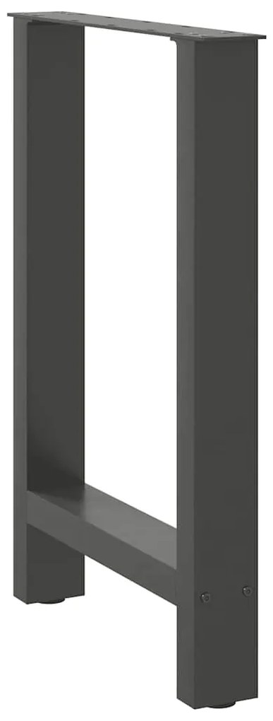 vidaXL Πόδια Τραπεζαρίας Ανθρακί 2 τεμ. 50x(72-73) εκ. Ατσάλι
