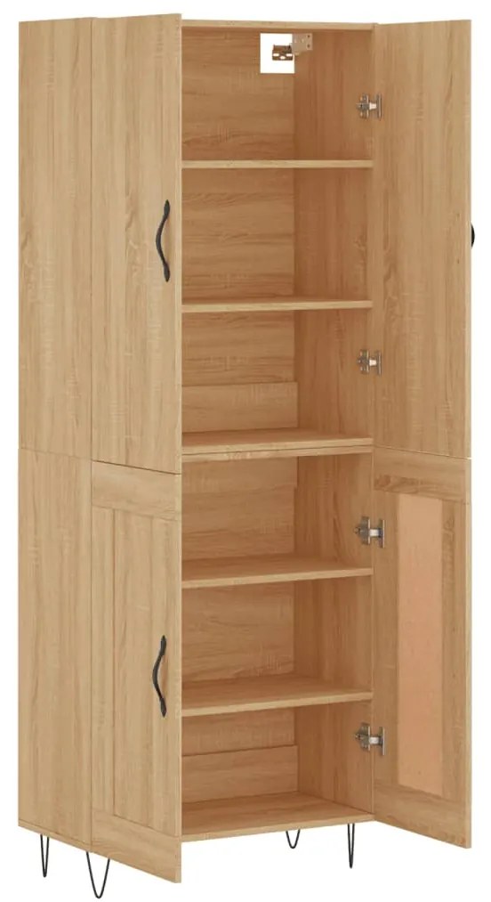 vidaXL Ντουλάπι Sonoma δρυς 69,5 x 34 x 180 εκ. από Επεξεργασμένο Ξύλο