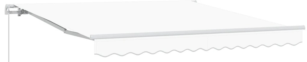 vidaXL Χειροκίνητη Ανασυρόμενη Τέντα Λευκή 300x250 εκ.