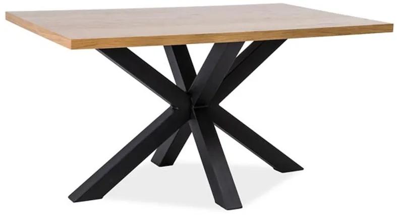 CROSS TABLE OAK/BLACK 180x90 DIOMMI CROSSLDC180, 1 Τεμάχιο