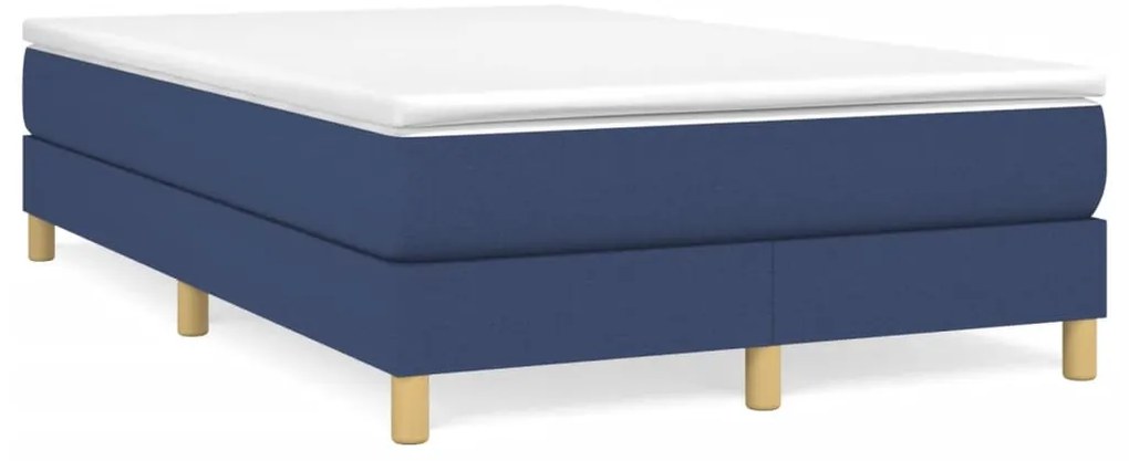 vidaXL Πλαίσιο κρεβατιού χωρίς στρώμα μπλε 120x200cm ύφασμα