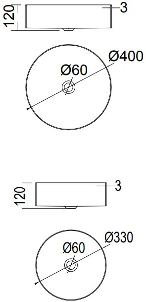 Νιπτήρας Milo Voss-Gold - brushed-Διάμετρος 40 εκ.