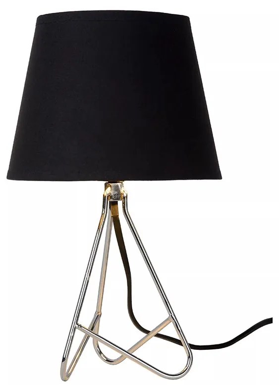 Φωτιστικό Επιτραπέζιο Lucide Gitta 47500-81-11 Χρώμιο-Μαύρο