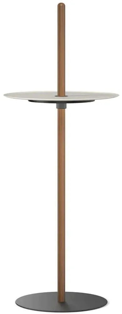 Φωτιστικό Δαπέδου Επαναφορτιζόμενο Nivél Pedestal 10850/10847 33x120cm Dim Led 350lm 6W Walnut-White Pablo Designs
