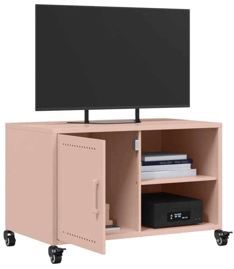 vidaXL Έπιπλο Τηλεόρασης Ροζ 68 x 39 x 43,5 εκ. Χάλυβας