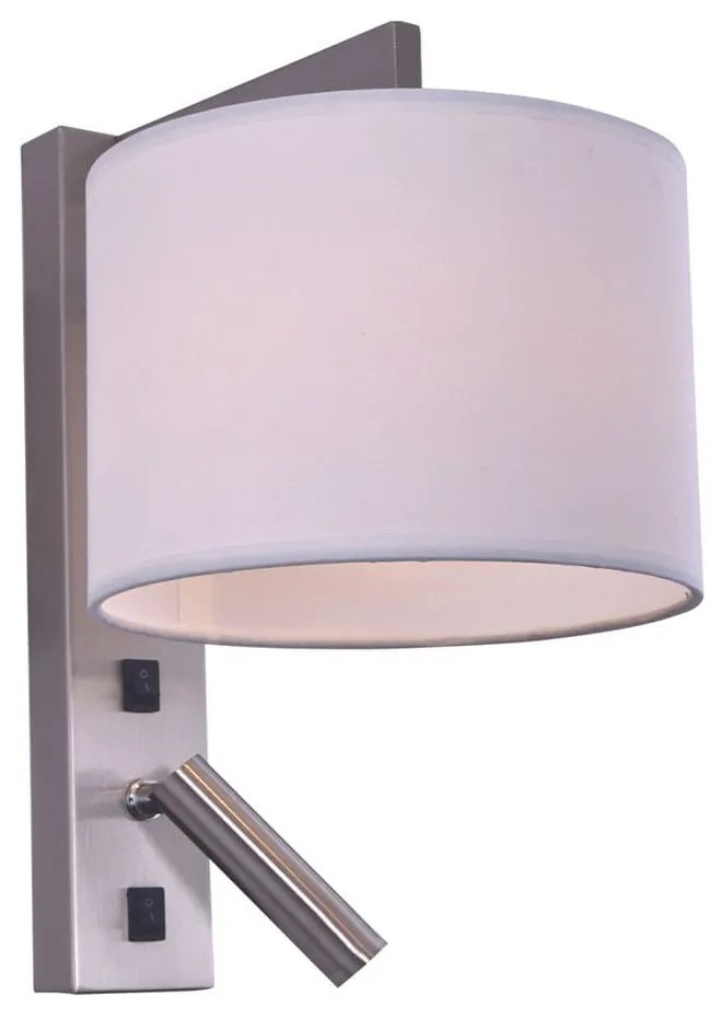 Φωτιστικό Τοίχου - Απλίκα 77-3582 SE 122-2A Led Lucas Chrome Mat Homelighting Ύφασμα