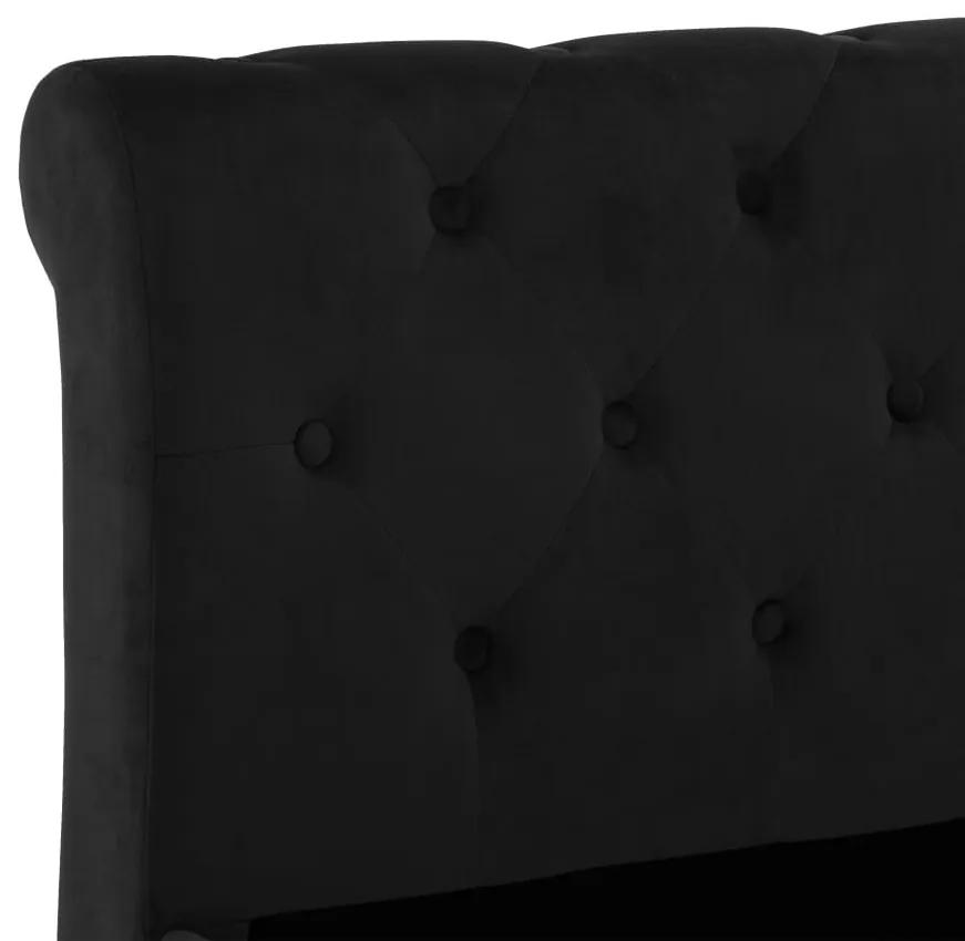 Πλαίσιο Κρεβατιού Μαύρο 90 x 200 εκ. Βελούδινο - Μαύρο
