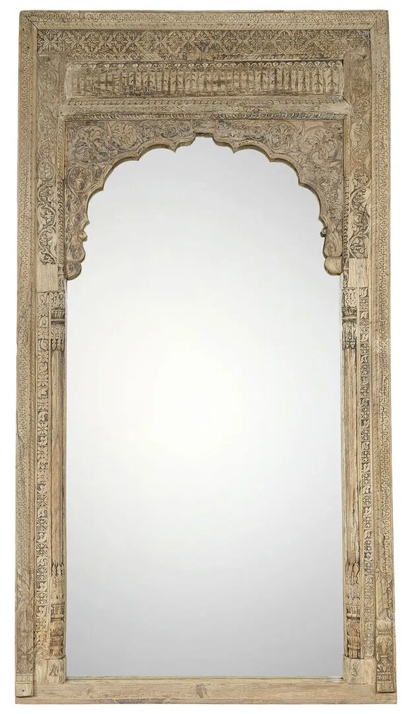 Τοίχο καθρέφτη Home ESPRIT Φυσικό 160 x 14,5 x 260 cm