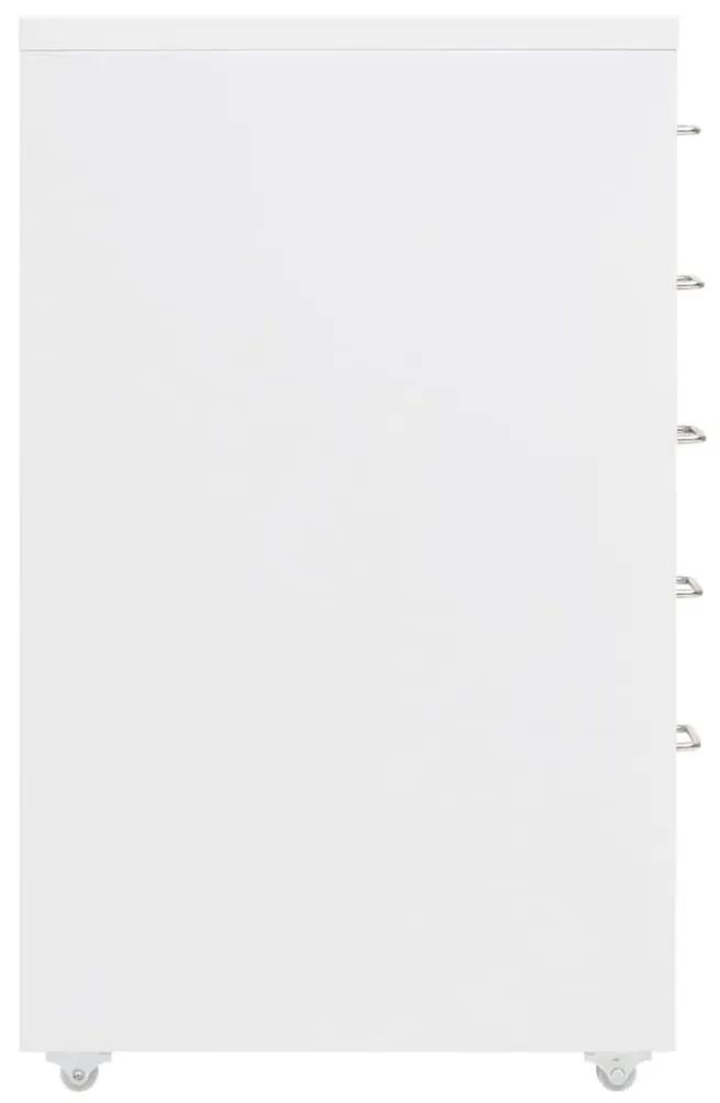 Αρχειοθήκη Φορητή Λευκή 28 x 41 x 69 εκ. Μεταλλική - Λευκό