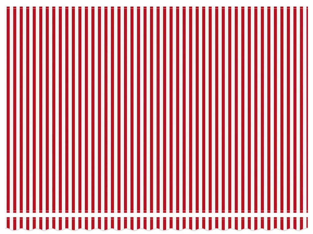 vidaXL Ύφασμα Ομπρέλας με Κόκκινο και Λευκό 450 x 350 εκ Πολυεστέρας