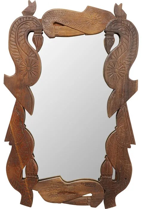 Καθρέφτης Τοίχου Bracket Ξύλο Καφέ 110x172cm - Καφέ